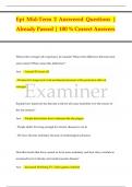 Epi Mid-Term 2 Answered Questions |  Already Passed | 100 % Correct Answers