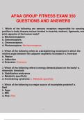 AFAA GROUP FITNESS EXAM 350 QUESTIONS AND ANSWERS