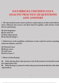 DATABRICKS CERTIFIED DATA ANALYST PRACTICE 120 QUESTIONS AND ANSWERS