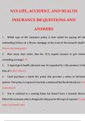 NYS LIFE, ACCIDENT, AND HEALTH INSURANCE 380 QUESTIONS AND ANSWERS