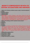 MOSBY-S COMPREHESIVE REVIEW 4TH EDITION 150 QUESTIONS AND ANSWERS.