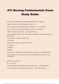 ATI Nursing Fundamentals Exam Study Guide