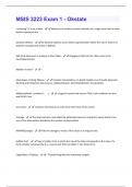 MSIS 3223 Exam 1 - Okstate Questions + Answers Graded A+