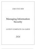 WGU C843 - ITAS 3030 Managing Information Security Latest Complete OA Guide 2024