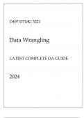 WGU D497 - DTMG 3221 Data Wrangling Latest Complete OA Guide 2024