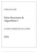 WGU C949 - ICSC 2100 Data Structures & Algorithms I Latest Complete OA Guide 2024