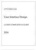 WGU C773- ITWD 3110 User Interface Design Latest Complete FA Guide 2024