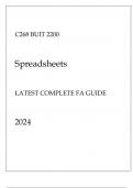 WGU C268 - BUIT 2200 Spreadsheets Latest Complete FA Guide 2024.