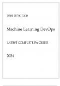 WGU D501 - DTSC 3300 Machine Learning DevOps Latest Complete FA Guide 2024.