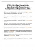 WGU C810 Key Exam Guide Questions with Accurate and Complete Grading criteria 2024