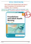 Test Bank For Foundations and Adult Health Nursing 9th Edition By  Cooper| 9780323812054 | All Chapters 1-58 LATEST