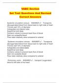 VABC Section Set Test Questions And Revised  Correct Answers