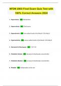 NFDN 2003 Final Exam Quiz Test with 100% Correct Answers 2024