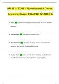 NR 293 - EXAM 1 Questions with Correct Answers, Newest 2024/2025 GRADED A