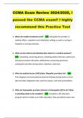 CCMA Exam Review 2024/2025, I passed the CCMA exam!! I highly recommend this Practice Test