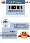 FIN3701 Assignment 1 Full Solutions Semester 2 2024 (232195) - DUE 20 August 2024