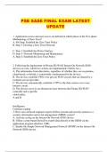 PSE SASE FINAL EXAM LATEST UPDATE