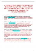 CANADIAN SECURITIES COURSE EXAM QUESTION BANK WITH ACTUAL EXAM QUESTIONS AND PRACTICE TESTS AND STUDYGUIDE 2024-2025| CSC GUARANTEED PASS