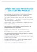 LATEST RBS EXAM WITH UPDATED QUESTIONS AND ANSWERS