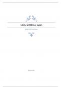 MQM 220 Final Exam Question and answers  already passed 