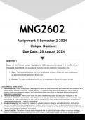 MNG2602 Assignment 1 (ANSWERS) Semester 2 2024 - DISTINCTION GUARANTEED