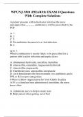 WPUNJ 3320 (PHARM) EXAM 2 Questions With Complete Solutions