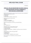 FINAL EXAM BODYBUILDING REAL QUESTIONS WITH CORRECT DETAILED ANSWERS