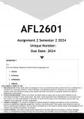 AFL2601 Assignment 2 (ANSWERS) Semester 2 2024 - DISTINCTION GUARANTEED