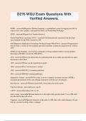 D276 WGU Exam Questions With Verified Answers.