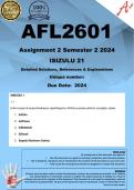 AFL2601 Assignment 21 (ISIZULU COMPLETE ANSWERS) Semester 2 2024