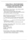 N3262 FINAL (POSTMIDTERM CONTENT) QUESTIONS WITH COMPLETE SOLUTIONS