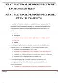 RN ATI MATERNAL NEWBORN PROCTORED (36 EXAM SETS)