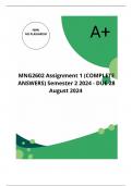 MNG2602 Assignment 1 (COMPLETE ANSWERS) Semester 2 2024 - DUE 28 August 2024 ; 100% TRUSTED Complete, trusted solutions and explanations.