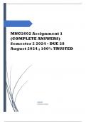 MNG2602 Assignment 1 (COMPLETE ANSWERS) Semester 2 2024 - DUE 28 August 2024 Course Contemporary Management Issues (MNG2602) Institution University Of South Africa (Unisa) Book Contemporary Issues in Management