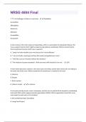 NRSG 4604 Final Questions And Answers Graded A+