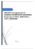 AFL2601 Assignment 21 (ISIZULU COMPLETE ANSWERS) Semester 2 2024 Course Communication Dynamics in African Languages (AFL2601) Institution University Of South Africa (Unisa) Book Dynamism in African Languages and Literature