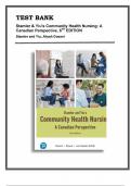 TEST BANK FOR Stamler & Yiu's Community Health Nursing, A Canadian Perspective 6th Edition (CHAPTERS 1-33)