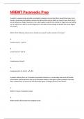 2024 NREMT Paramedic Prep Questions And Answers Graded A+