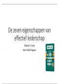 De samenvatting helpt ieder eigenschappen te ontwikkelen om effectief te zijn