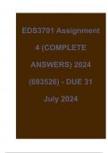 EDS3701 Assignment 4 (COMPLETE ANSWERS) 2024 (693526) - DUE 31 July 2024