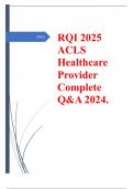 RQI 2025 ACLS Healthcare Provider Complete Q&A 2024.