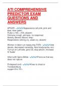 ATI COMPREHENSIVE  PREDICTOR EXAM  QUESTIONS AND  ANSWERS