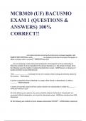 Exam (elaborations) MCB3020 