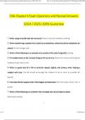 CNA Chapter 6 Exam Questions and Revised Answers (2024 / 2025) 100% Guarantee Pass