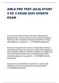 AMLS PRE TEST {ALS} STUDY 2 OF 2 EXAM 2025 UPDATE EXAM