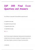 SP 205 Final Exam  Questions and Answers