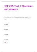 ISP 205 Test 3 Questions  and Answers