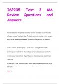 ISP205 Test 3 MA  Review Questions and  Answers