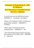 Principles of Embalming III - PHT  414 Midterm Test Questions & Verified Correct  Answers | Updated