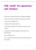 PSE SASE Exam Quiz Questions and Answers